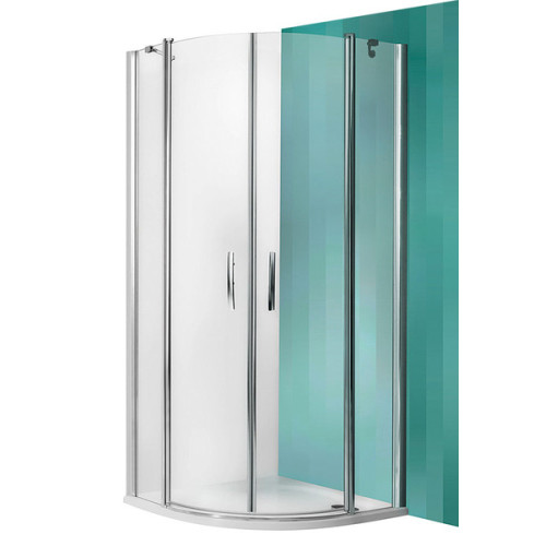 Roltechnik pusapvalė dušo kabina su atveriamomis durimis TR2 Light 870-890 mm