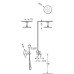 Potinkinė dušo sistema Tres Flat-Tres 204.180.80