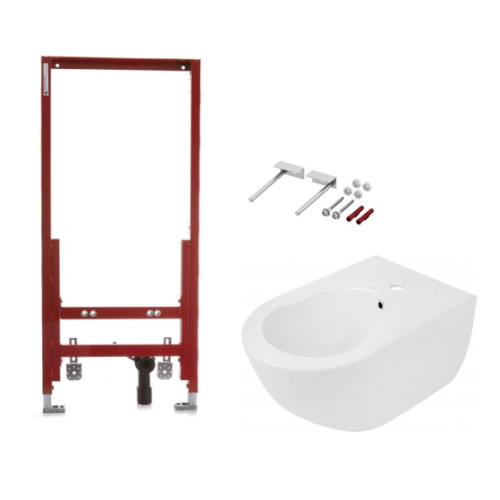 Tece profil bidė rėmas ir pakabinama  bide Deante Peonia 