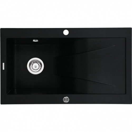 Akmens masės plautuvė Deante Rapsodia juoda matinė  