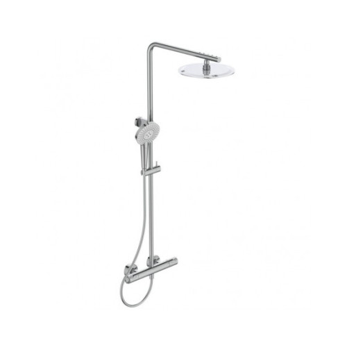 Ideal Standard  Ceratherm T50 termostatinė dušo sistema,  montavimo metu reguluoja vertikaliai ir horizontaliai, metalinė dušo galva Ø250 mm