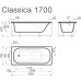 Vispool akmens masės vonia CLASSICA 1500x750mm,1700x750mm,1800x750mm