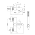 Ideal Standard CERLINE virštinkinis vonios maišytuvas su dušo žarna, rankine dušo galva ir laikikliu