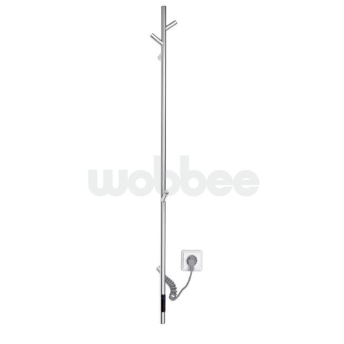 Elektrinė rankšluosčių kabykla WOBBEE BURTON CHROME su laikmačiu