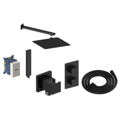 Sanycces Cubo termostinė dušo sistema  juoda matinė 