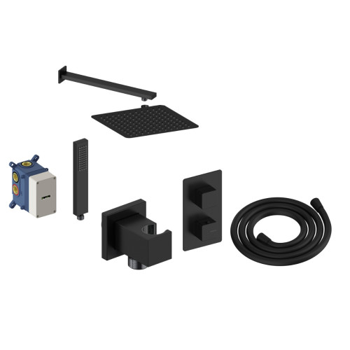 Sanycces Cubo termostinė dušo sistema  juoda matinė 