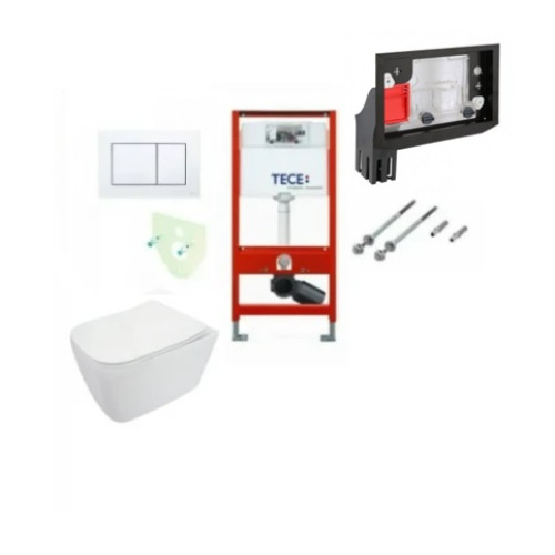 WC Komplektas 6in1 Tece potinkinis rėmas su baltu vandens nuleidimo mygtuku +TECE Fresh + Deante Hiacynt Rimless pakabinamas klozetas su lėtaeigiu dangčiu WC Komplektas 6in1 Tece potinkinis rėmas su baltu vandens nuleidimo mygtuku +TECE Fresh + Deante Hiacynt Rimless pakabinamas klozetas su lėtaeigiu dangčiu