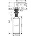 Hansgrohe skysto muilo dozatorius A41 500 ml. 40438670