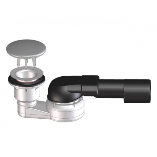 HL sifonas dušo padėklui 40/50 x 80mm su nerūdyjančio plieno dangteliu