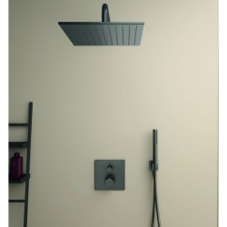 Ideal Standard Ceratherm Navigo termostatinės dušo sistemos komplektas, šlifuotos juodos grafito spalvos Ideal Standard Ceratherm Navigo termostatinės dušo sistemos komplektas, šlifuotos juodos grafito spalvos