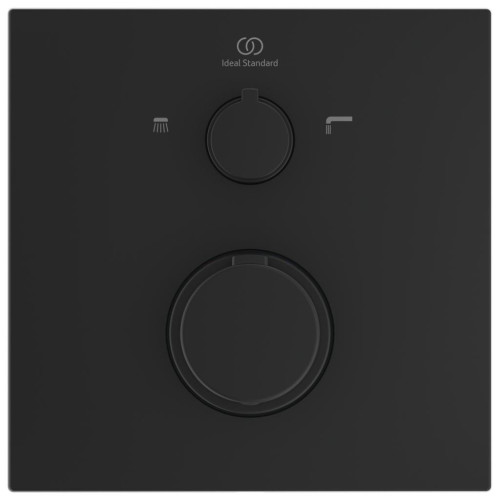 Ideal Standard Ceratherm C100 potinkinis termostatinis maišytuvas dušui ir voniai, išorinė dalis, matinė juoda