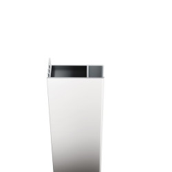 CHROME DUŠO KABINŲ PRAPLĖTIMO PROFILIS | CNPS skirtas CPS baltas