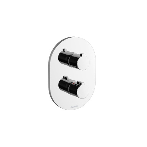 CR 063.00 termostatinis potinkinis vonios/dušo maišytuvas Chrome | CR 063.00 termostatinis potinkinis vonios/dušo maišytuvas Chrome su jungikliu