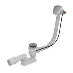 Vonių nutekamasis komplektas su užpildymu, perpylimu | Vonios sifonas II 800, užpildantis vandeniu, Click-Clack - chromas