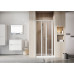 Dušo durys, sulankstomos, trijų elementų | SDZ3-90 balta+plastikas Pearl