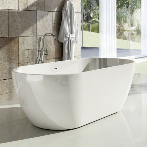 Akrilinė laisvai statoma vonia Freedom O | Vonia Freedom O 169 x 80 sniego baltumo (juoda)