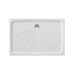 Dušo padėklas stačiakampis iš lieto marmuro | Padėklas Gigant Pro 100x80 baltas