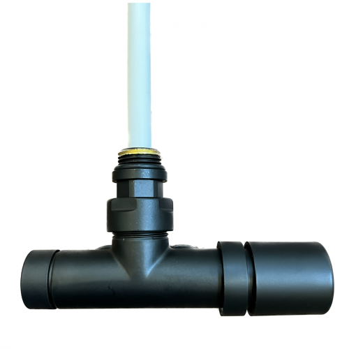 Kampinis vožtuvas rankšluosčių džiovintuvui Carlo Poletti, juodas matinis