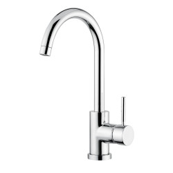 Aukštas Bugnatese praustuvo maišytuvas Kobuk spalvų pasirinkimas: chromas, baltas, juodas, nikelis