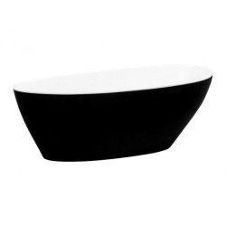Juoda akmens masės vonia Besco Goya 140 cm