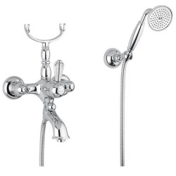 Bugnatese Oxford retro stiliaus maišytuvas voniai su swarowski ir dušo galvute spalvų pasirinkimas chromas, bronza, auksas, nikelis Bugnatese Oxford retro stiliaus maišytuvas voniai su swarowski ir dušo galvute spalvų pasirinkimas chromas, bronza, auksas, nikelis