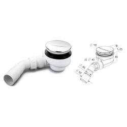 Sifonas dušo padėklui TURBOFLOW D 90mm (54 l/min) Sifonas dušo padėklui TURBOFLOW D 90mm (54 l/min)