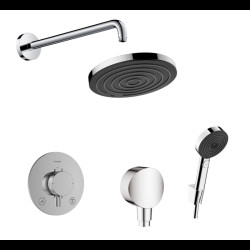 Potinkinė termostatinė dušo sistema HANSGROHE Pulsify S 260 mm, 1 jet, chromas