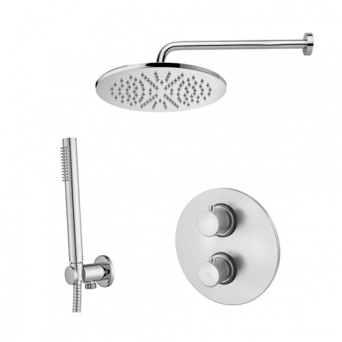 Potinkinė termostatinė Paffoni light dušo sistema Mercury Grey 