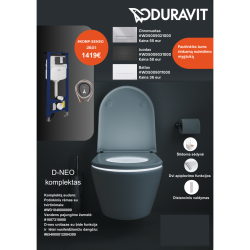 Potinkinio Duravit rėmo su Sensowash D-Neo unitazu komplektas