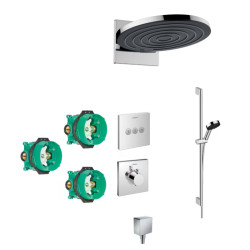 Potinkinis termostatinis dušas 6 in 1 komplekte HANSGROHE Pulsify S 260 2jet