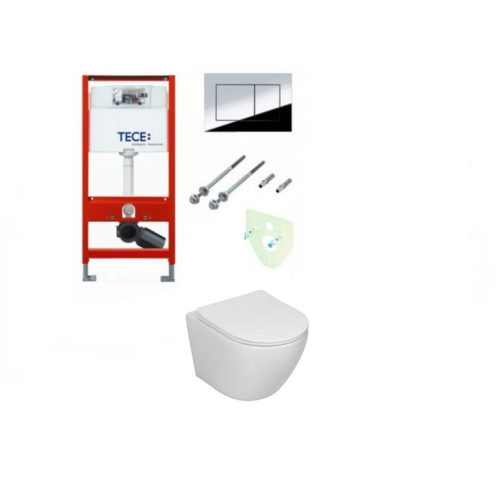 Tece potinkinis rėmas su TeceNow vandens nuleidimo mygtuku ir Sinto klozetas su sukūrinė vandens nuleidimo sistema ir lėtaegiu dangčiu Tece potinkinis rėmas su TeceNow vandens nuleidimo mygtuku ir Sinto klozetas su sukūrinė vandens nuleidimo sistema ir lėtaegiu dangčiu