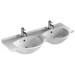 Pakabinamas dvigubas praustuvas Hatria  Sophie 1250x500