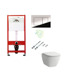 Potinkinis rėmas Tece su chromuotu mygtuku LAUFEN LUA RIMLESS pakabinamas wc su lėtaeigiu dangčiu Potinkinis rėmas Tece su chromuotu mygtuku LAUFEN LUA RIMLESS pakabinamas wc su lėtaeigiu dangčiu