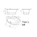 Vispool akmens masės vonia TREVI L 1500 x 950 x 605 mm