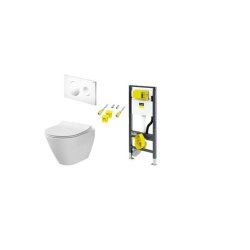 Wc rėmo komplektas Viega Prevista su City Oval puodu ir baltu mygtuku