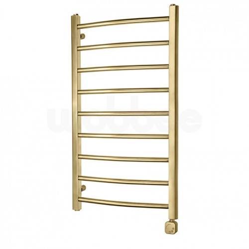 Braižyto aukso spalvos elektrinis rankšluosčių džiovintuvas WOBBEE BRYMBO GOLD PVD 50x90 cm su paslėptu laidu